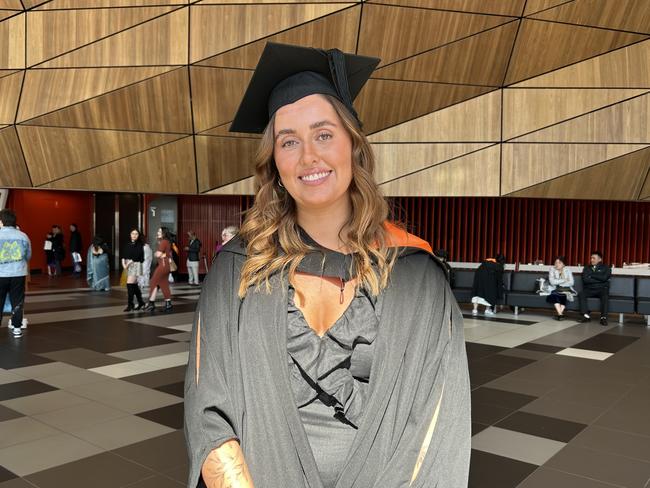 Allegra Sujica graduates from Australian Catholic University with a Bachelor of Nursing on April 16, 2024. Picture: Brittany Busch