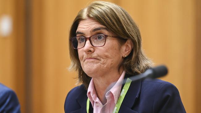 Governor of the Reserve Bank of Australia Michele Bullock appears before Senate estimates at Parliament House in Canberra. Picture: Martin Ollman