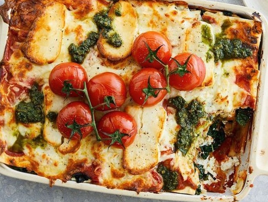 Haloumi lasagne.