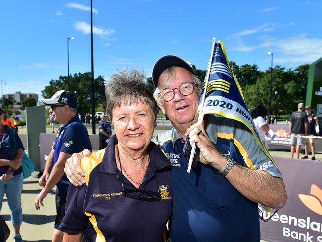 Paula and Fred Gillam outside QCB Stadium. Picture: Evan Morgan