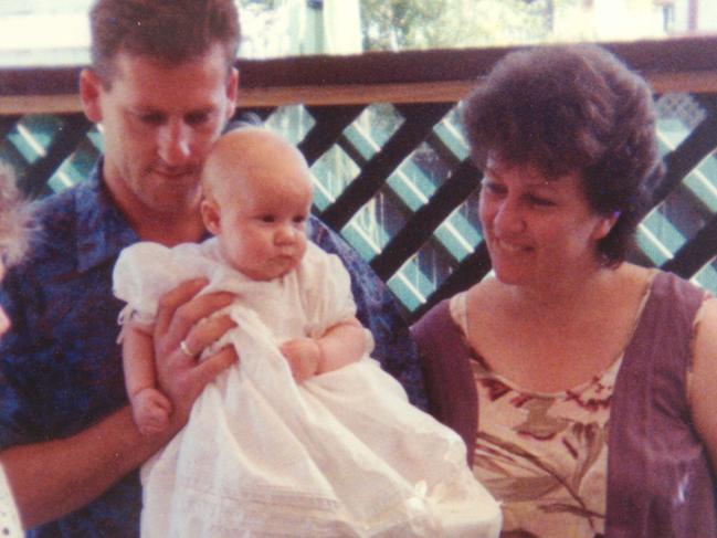 Craig and Kathleen Folbigg at a naming ceremony for baby Sarah.