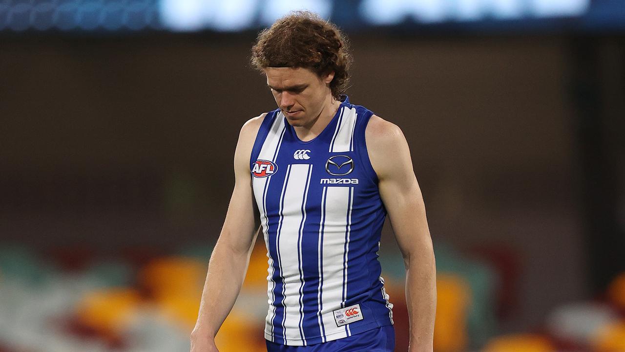 Ben Brown struggled for form at the Roos in 2020. Picture: Michael Klein