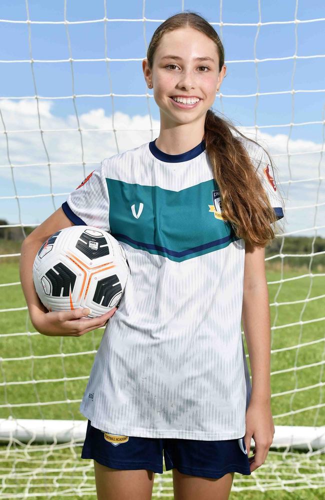 Chancellor State College Football academy. Tahlia Kelly. Picture: Patrick Woods.