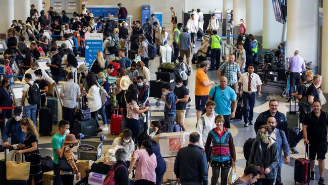 Just another busy day at LAX, Los Angeles. Picture:Getty Images