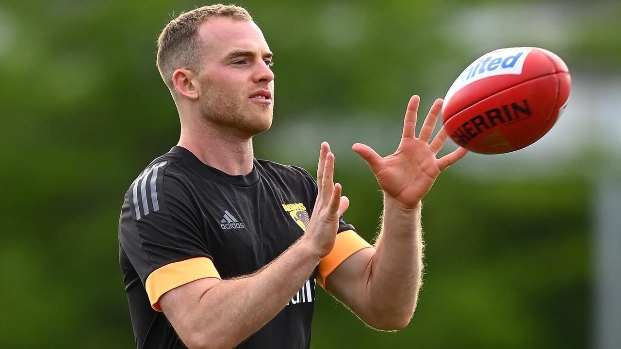 Tom Mitchell may have a slow start to the year after undergoing a shoulder reconstruction in October. Picture: Quinn Rooney/Getty Images