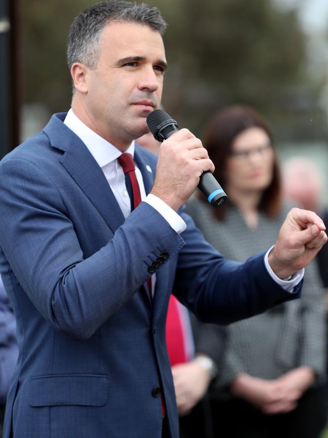 SA Opposition leader Peter Malinauskas said he will reverse the planned privatisation of tram and train services. Picture: AAP / Kelly Barnes