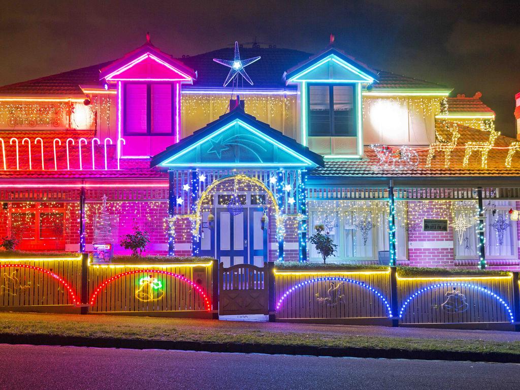 Christmas lights in Parkhill Rd, Kew. Picture: Nathan Dyer