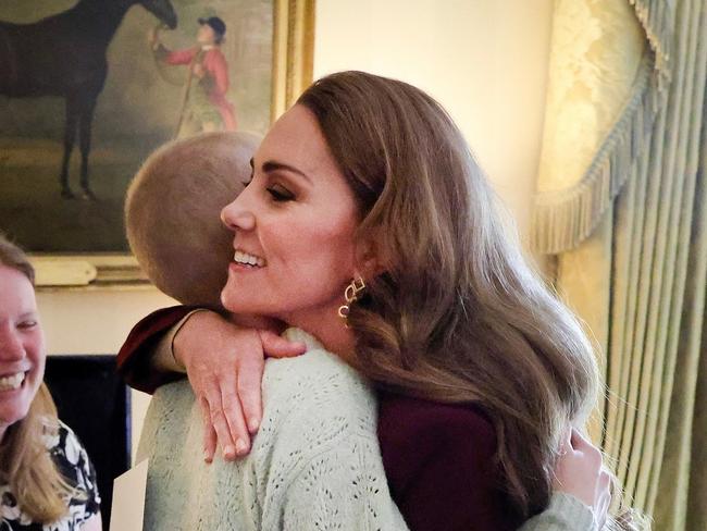 Princess Catherine with 16-year-old cancer sufferer Liz Hatton and her family. Picture: Instagram/ @princeandprincessofwales