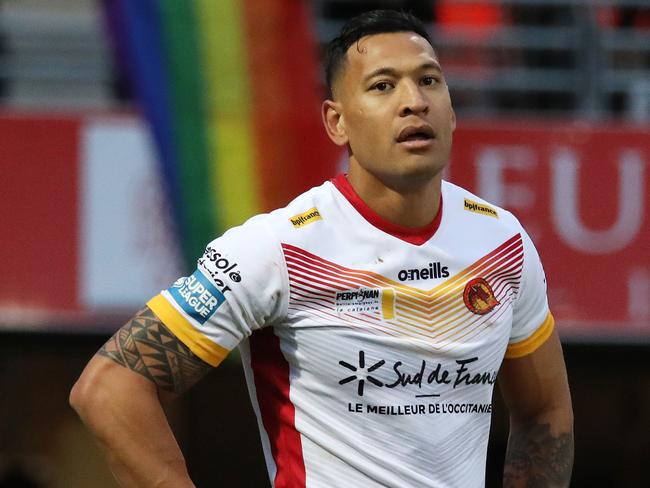 Israel Folau is set to re-sign with Catalans. Picture: Ella Pellegrini