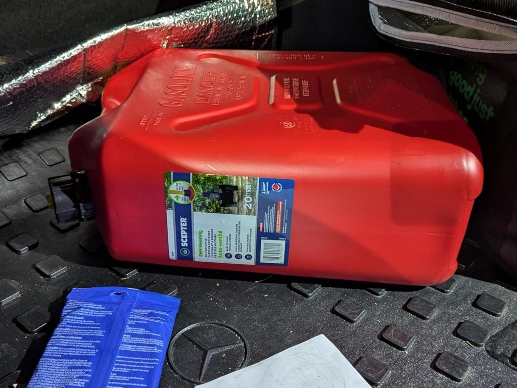 A jerry can filled with fuel was found in the search. Picture: NSW Police Force