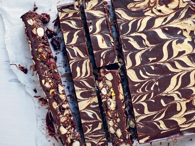 Chocolate and tahini rocky road.