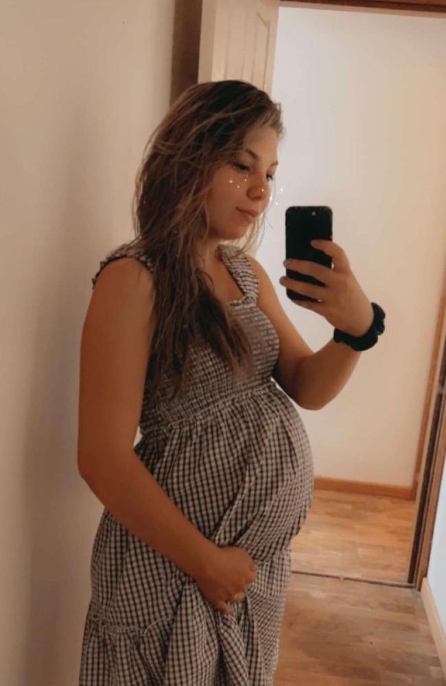 Maree shared this photo a day before the tragedy at 27 weeks. She wrote ‘getting closer and closer to meeting baby girl’. Picture: Instagram