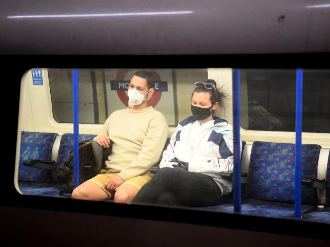 Boris Johnson announced a phased exit from the current lockdown, with masks on public transport compulsory. Picture: Alex Davidson/Getty Images