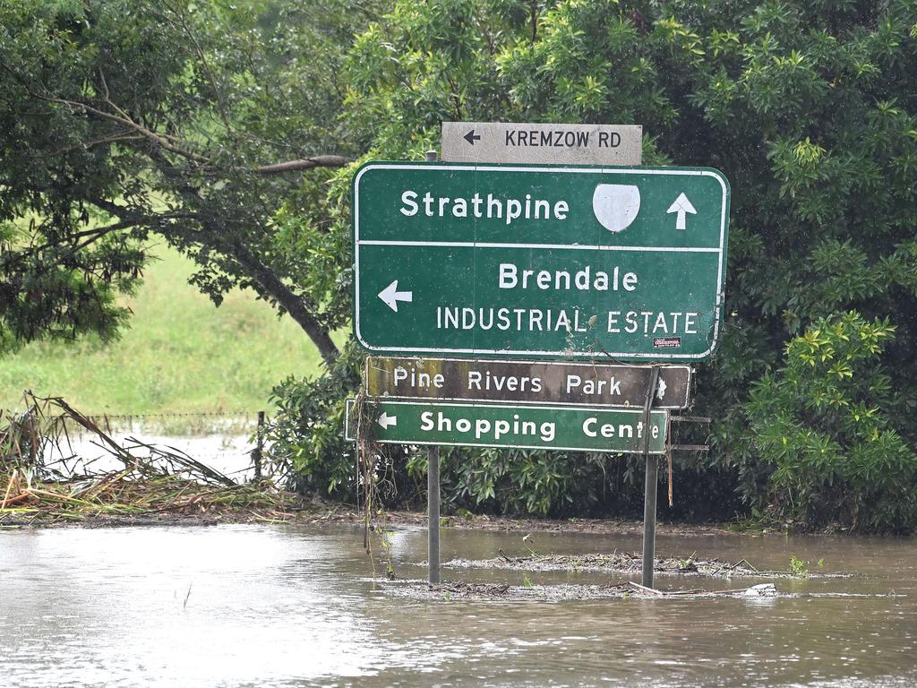 Roads closed and heaps of water at Gympie road, Strathpine Tuesday January 30, 2024. Picture, John Gass