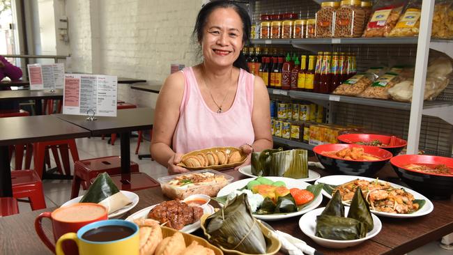 Rose Chong with a banquet when she ran Madam Kwong's Nyonya in Box Hill.