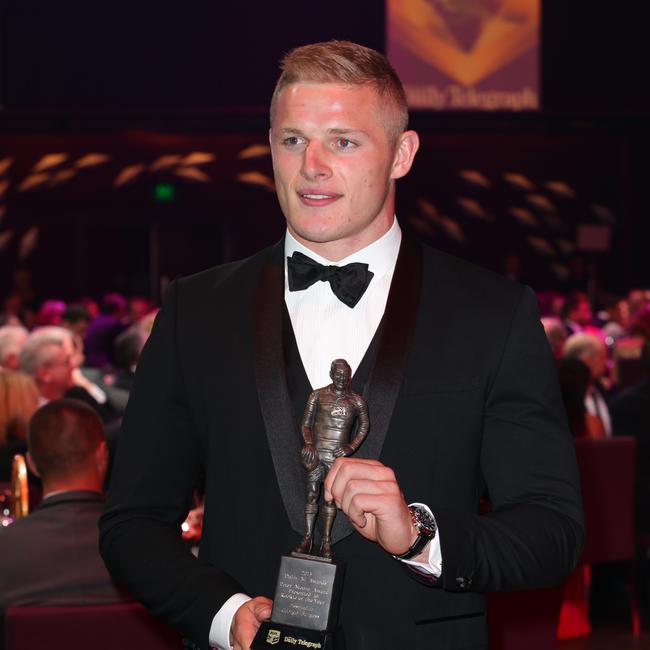 While he had some trouble in 2013, Burgess was also awarded the Dally M Award for Rookie of the Year.