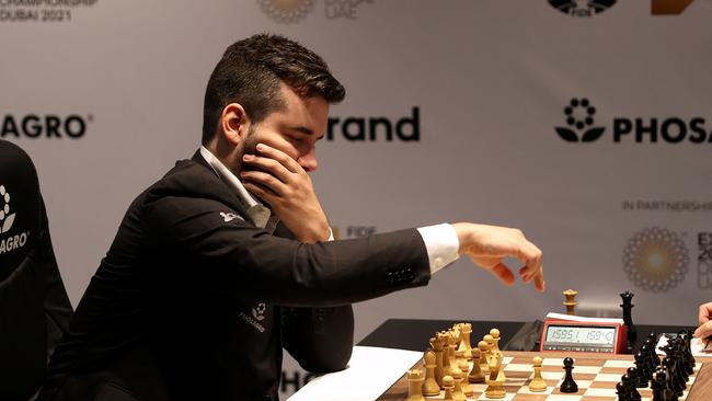 Russia's grandmaster Ian Nepomniachtchi competes against Carlsen. Picture: AFP