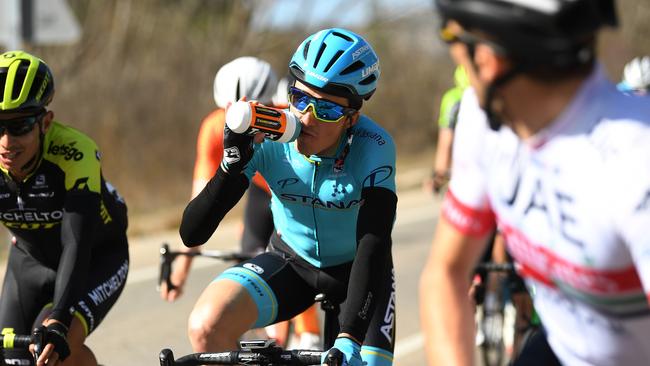 ALICANTE, SPAIN - FEBRUARY 07: Johan Esteban Chaves Rubio of Colombia and Team Mitchelton - Scott / Pello Bilbao of Spain and Astana Pro Team / Tacx Bottle / during 70th Volta a la Comunitat Valenciana 2019 - Stage 2 a 166km stage from Alicante to Alicante / VCV / @VueltaCV / on February 7, 2019 in Alicante, Spain. (Photo by David Ramos/Getty Images)