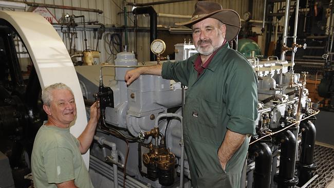 Getting ready for the Scoresby Steamfest with a crude oil pump set from the 1950s. 