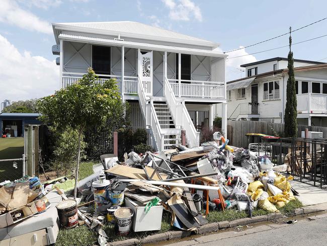 The cleanup pictured in Windsor after the flood waters receded after the record rain, Brisbane 2nd of March 2022.  (Image/Josh Woning)