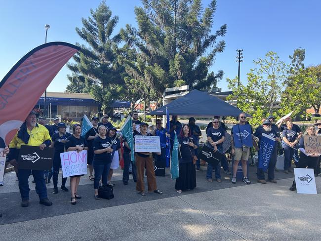 Members of The Services Union at Central Highlands Regional Council have taken Protected Industrial Action on Monday. Picture: Contributed