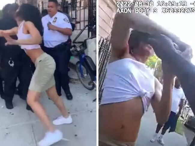 Twist after cop punches woman hard