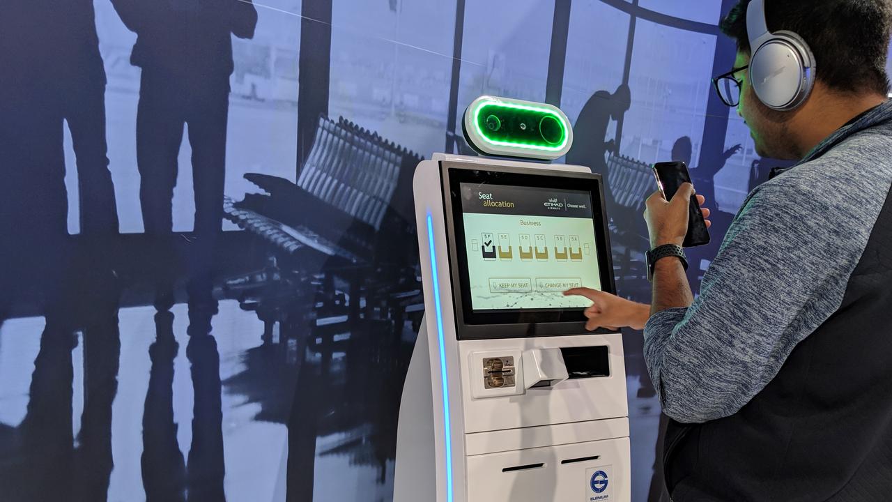 Self-service kiosks help solve problems for the traveller.