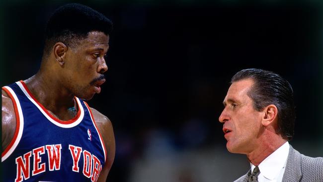 Jamaica-born New York Knicks centre Patrick Ewing (L) was a powerhouse in the 1990s. Picture: Getty