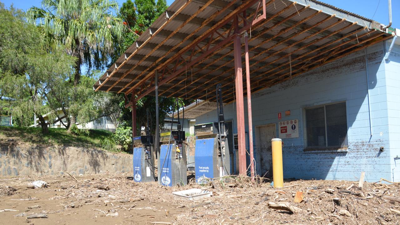 The Wujal Wujal Aboriginal Shire petrol station following the flood which peaked on December 17. Image: Bronwyn Farr