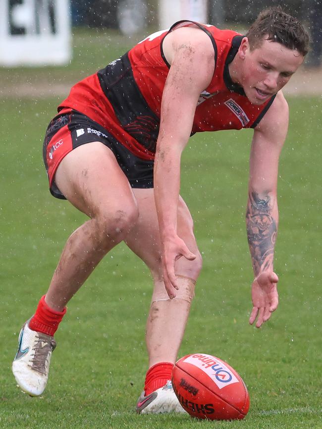 Samuel Wilson in action for Romsey. Picture: Hamish Blair