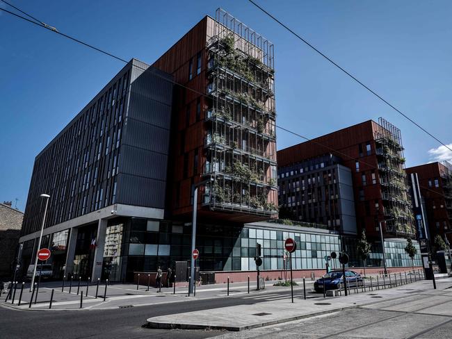 The anti-fraud office building in Paris where Pavel Durov is being held in custody. Picture: AFP