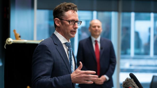 Assistant Treasurer Stephen Jones confirmed the government had started talks with industry ‘at an informal level’ over the potential for mandatory disclosure standards and what form they might take. Picture: Brendan Read