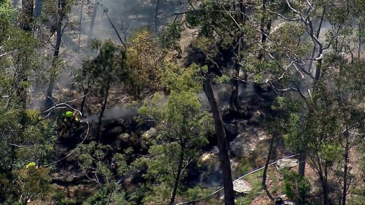 The crash scene at Belimbla Park. Picture: 7NEWS