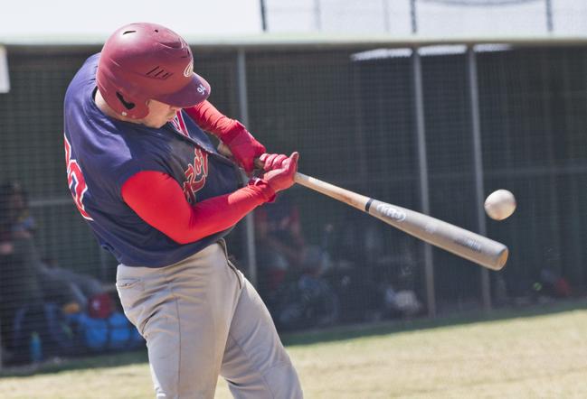Isaac Neill bats for Rangers.