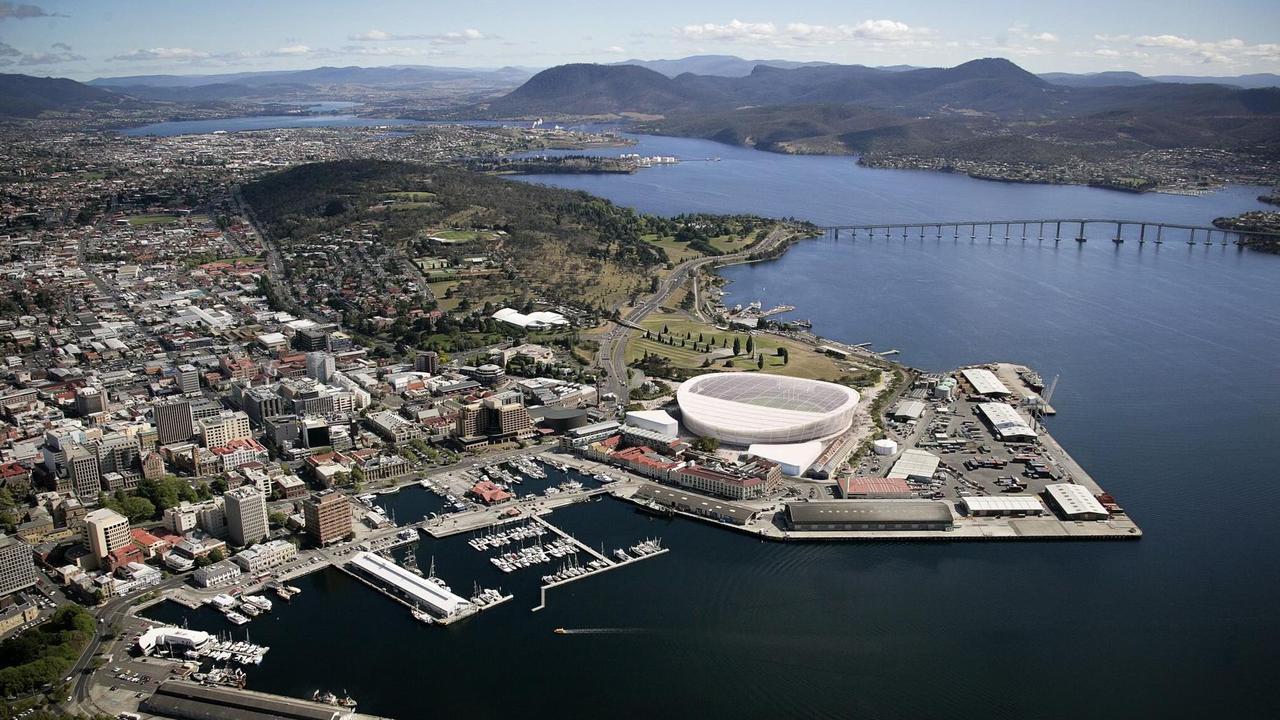 Designs of what Hobart’s new AFL stadium at Macquarie Point could look like. Images supplied by AFL