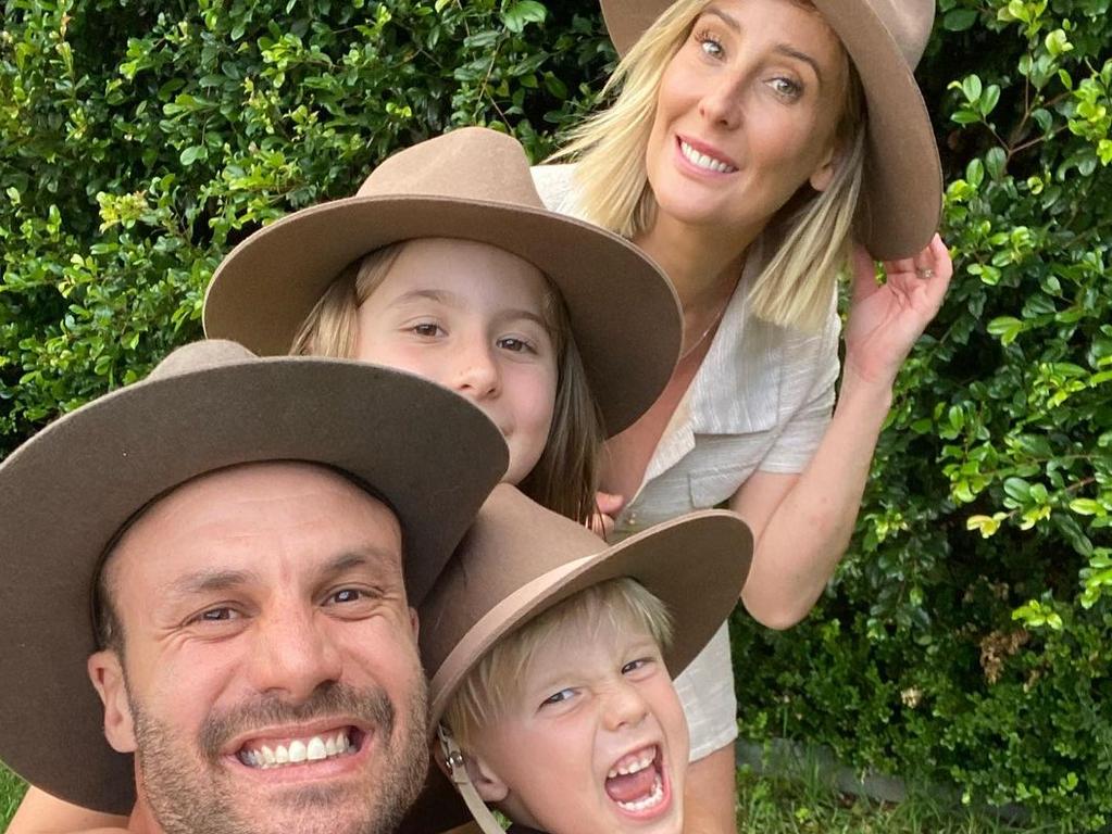 Beau Ryan with wife Kara and their children. Picture: Instagram.