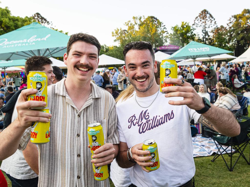 Jackson Polinelli (left) and Kai Panetta at the Toowoomba Carnival of Flowers Festival of Food and Wine, Saturday, September 14, 2024. Picture: Kevin Farmer