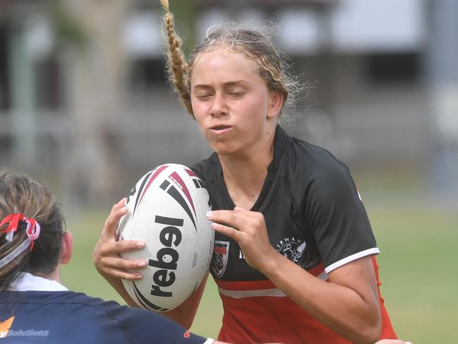 Kirwan State High School hosts St Patrick's College, Mackay, in round 1 of the 2025 Aaron Payne Cup. Senior Girls. Picture: Evan Morgan