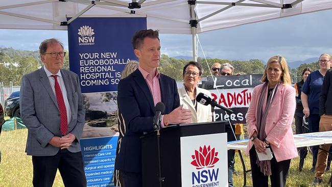 NSW Premier Chris Minns made the Gareth Ward remarks at a press conference in Moruya on Friday. Picture: Tom McGann.