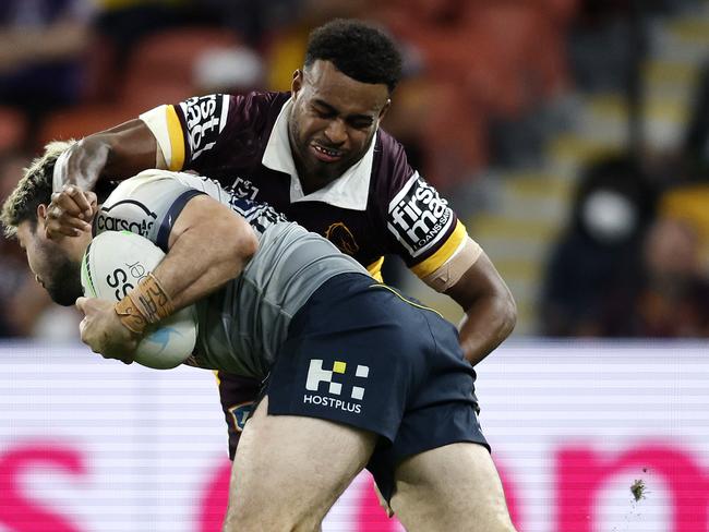 The Broncos missed 52 tackles against the Storm.