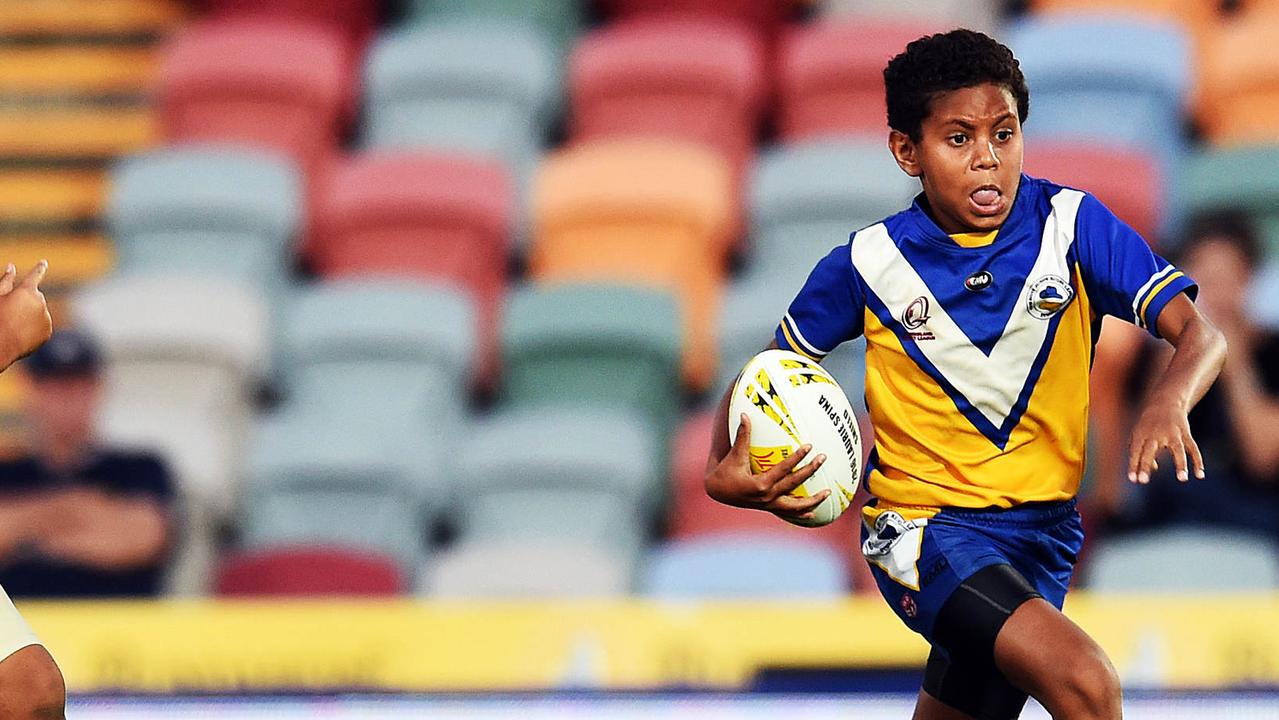 Matua Brown as a junior. Nothing has changed – he can still run. Picture: Zak Simmonds