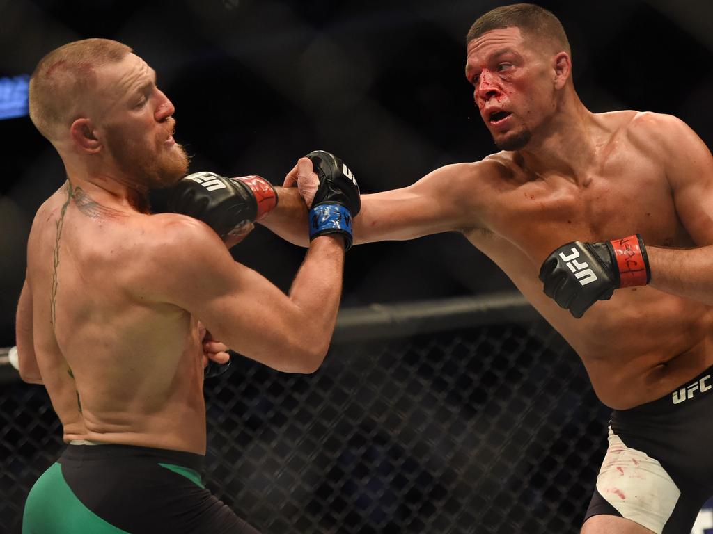 Conor McGregor (L) and Nate Diaz (R) were in a modern day classic. Picture: Getty Images