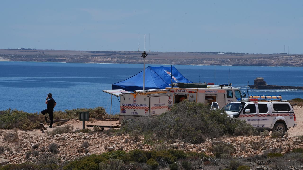 The search continues for surfer Lance Appleby’s body at Streaky Bay. Picture Dean Martin