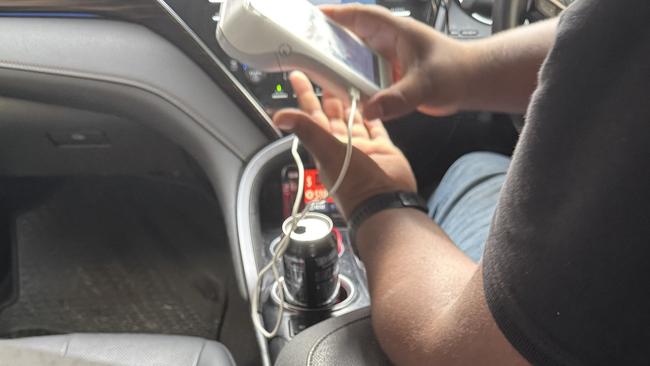 A Saturday Telegraph investigation reveals unsuspecting customers were being ripped off by rogue drivers in the ranks at Sydney International Airport. Picture: Supplied