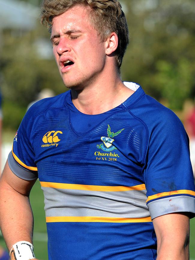 Churchie fullback Wayne Bilston. Photo: AAP