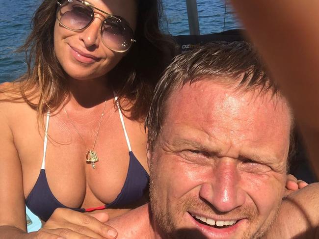 Jodhi Meares and Michael Reid on holidays. Picture: Instagram