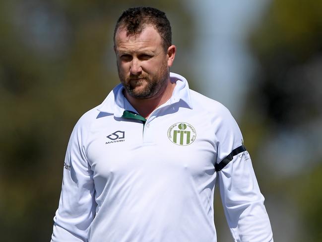 CraigieburnÃs Nathan Pappin after being dismissed during the VTCA grand final between Craigieburn and Sunshine in Craigieburn, Saturday, March 27, 2021. Picture: Andy Brownbill