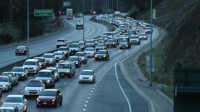 A normal commute on the South-Eastern Freeway. Picture: Tait Schmaal