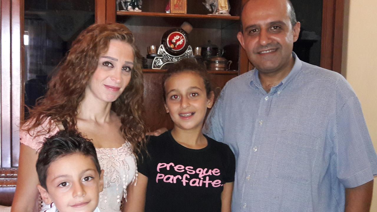 Mirna with her husband and children in Iraq. Source: Supplied