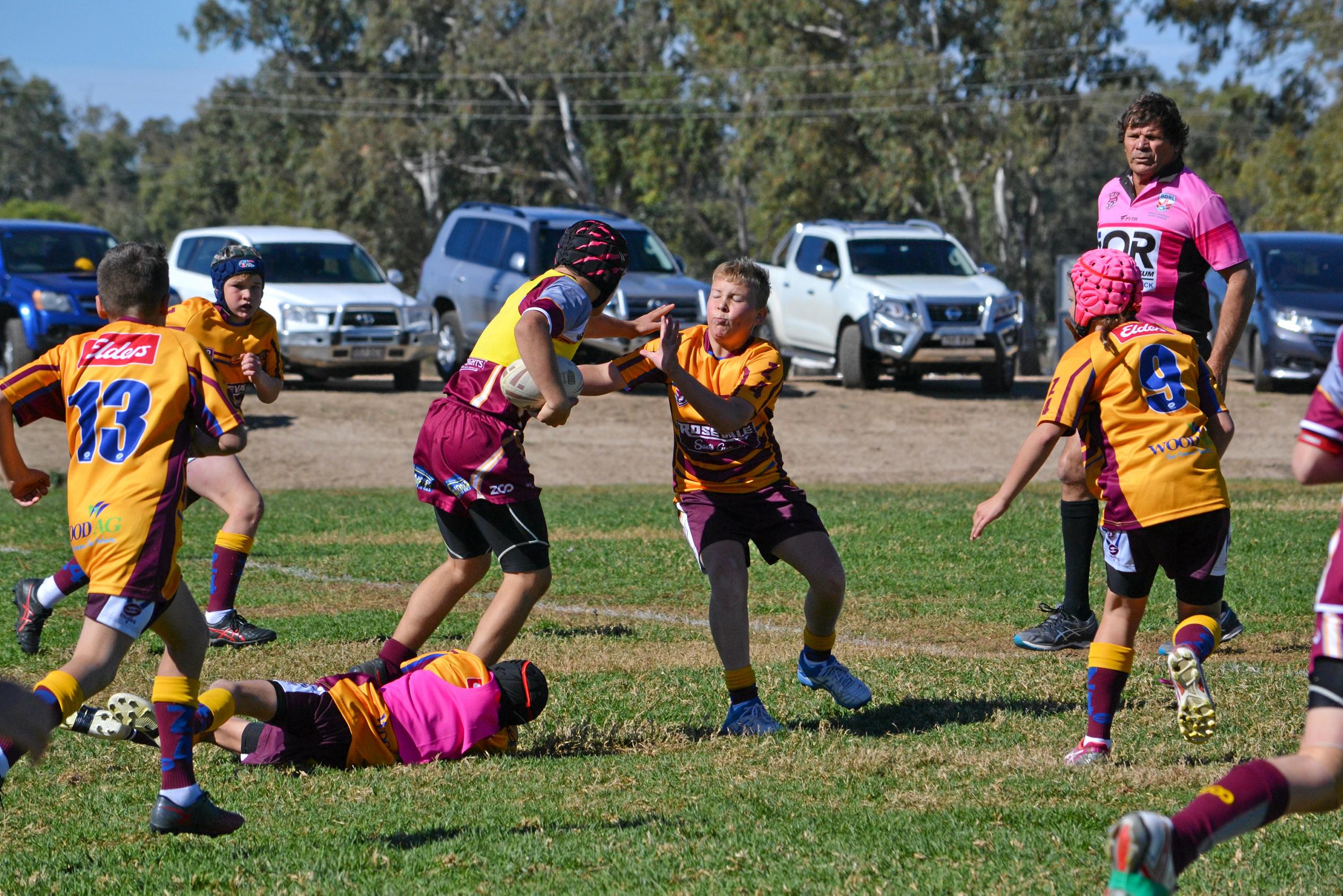 Jandowae vs Roma at Zone 4 Rugby League Carnival in Roma. Picture: Molly Hancock